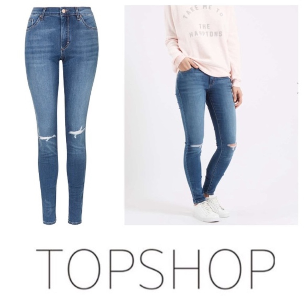 TopShop Knee Rip Skinny Jeans